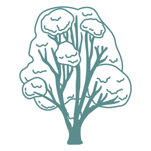 Diseño artístico de árbol. Diseño PNG