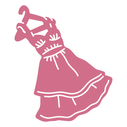 Diseño de vestido rosa. Diseño PNG