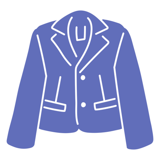 Ilustración de un elegante blazer azul Diseño PNG