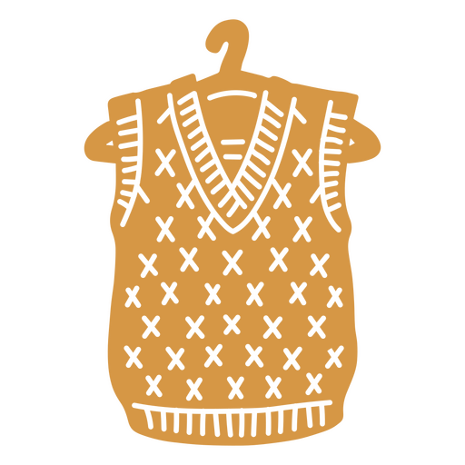Suéter vintage laranja Desenho PNG