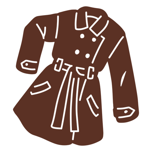 Vintage trench coat cut out PNG Design