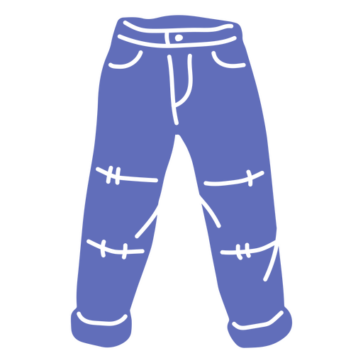 Blue jeans flat PNG Design
