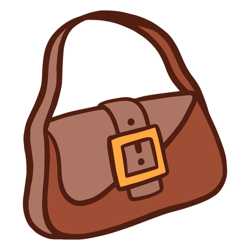 Brown leather purse design PNG Design