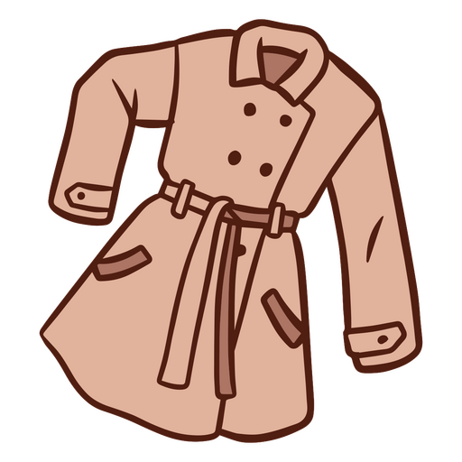 Brown trench coat PNG Design