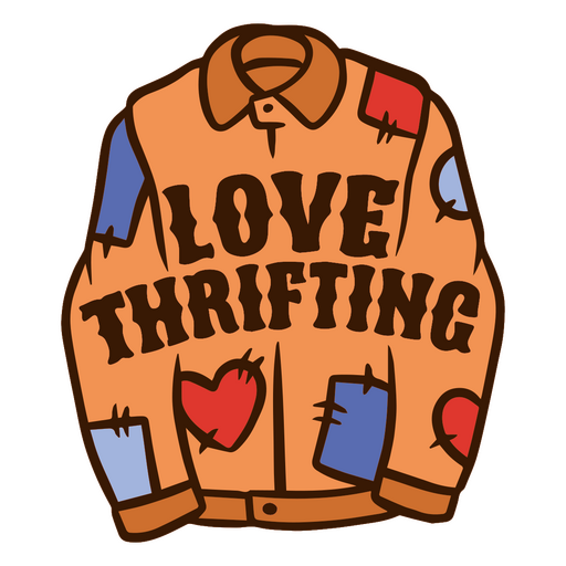 Love thrifting jacket PNG Design