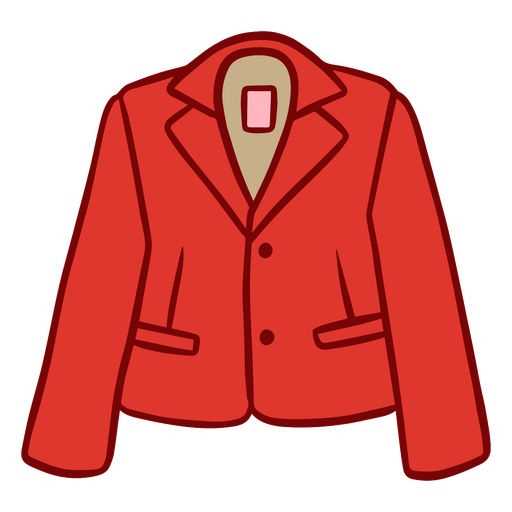Ilustração de design de blazer vermelho estiloso Desenho PNG