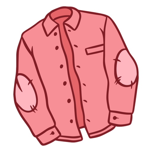 Diseño de camisa rosa divertido con detalles de parches. Diseño PNG