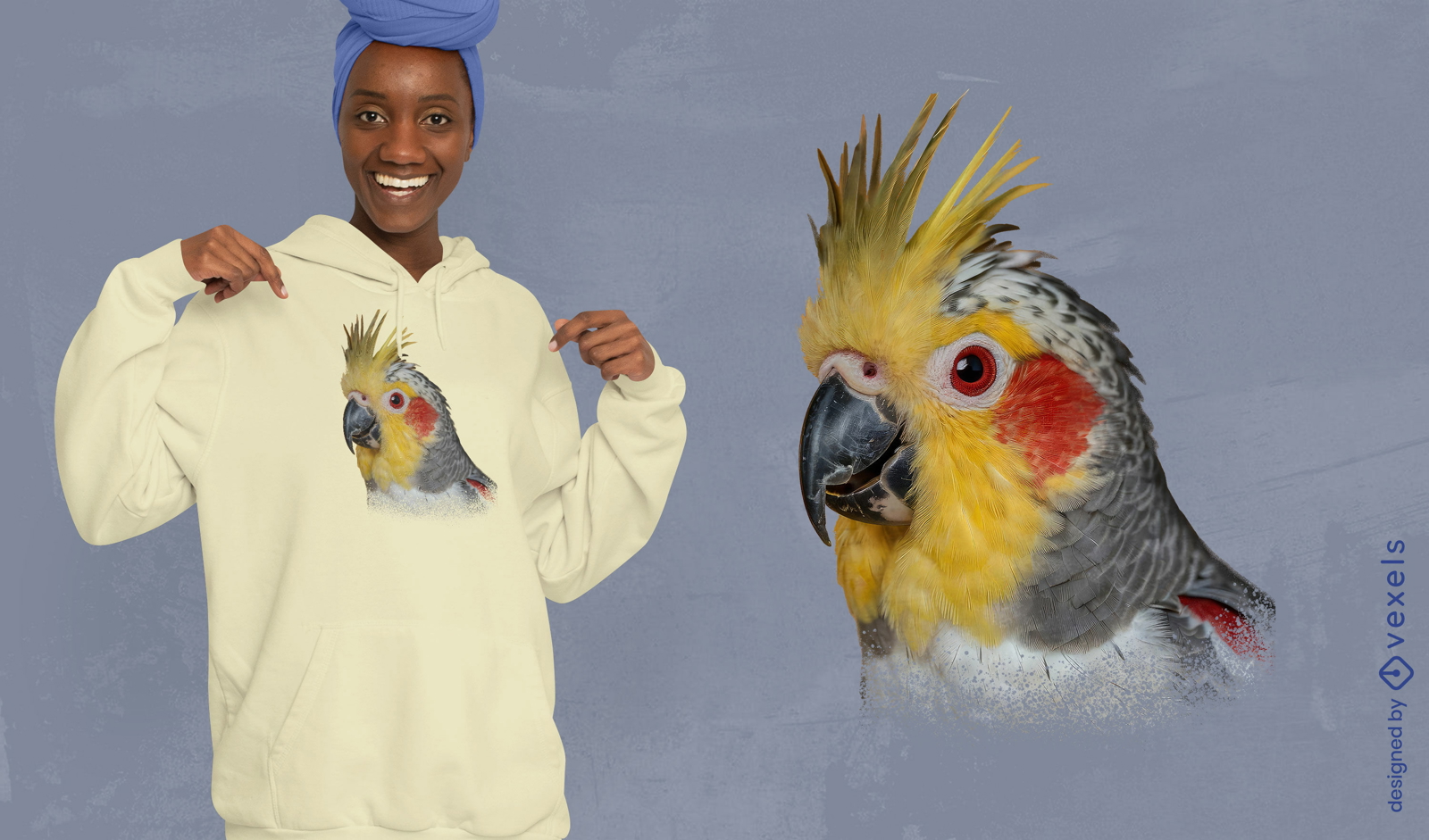 Captivating cockatiel portrait t-shirt design