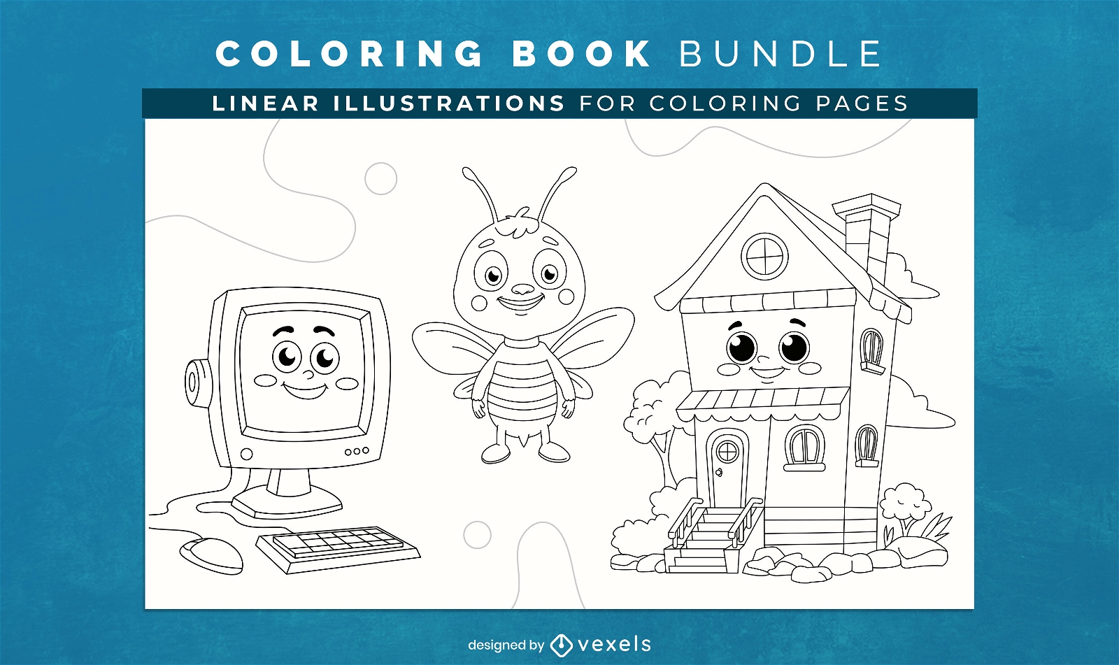 Cute coloring pages design