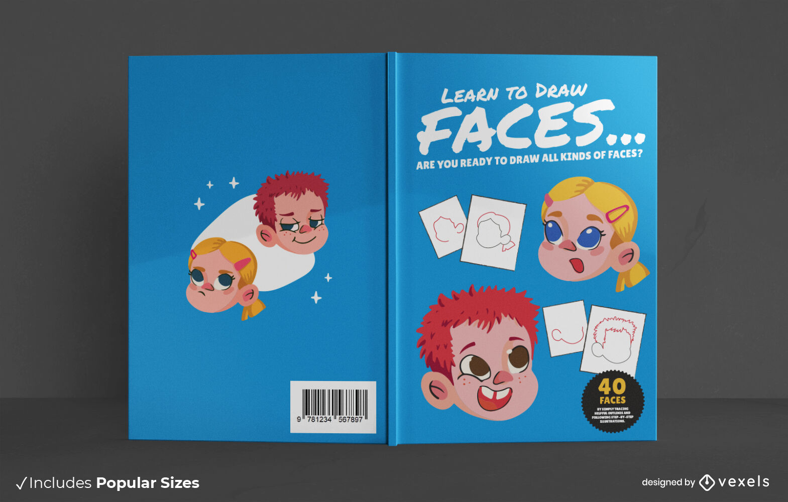 how-to-draw-faces-book-cover-design-vector-download