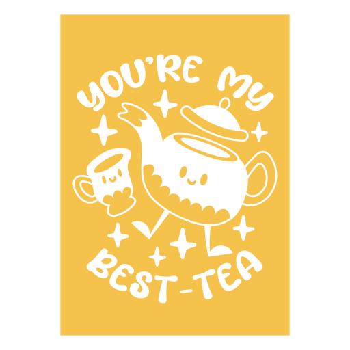 Verspielte Illustration zum Thema Tee für Freunde PNG-Design
