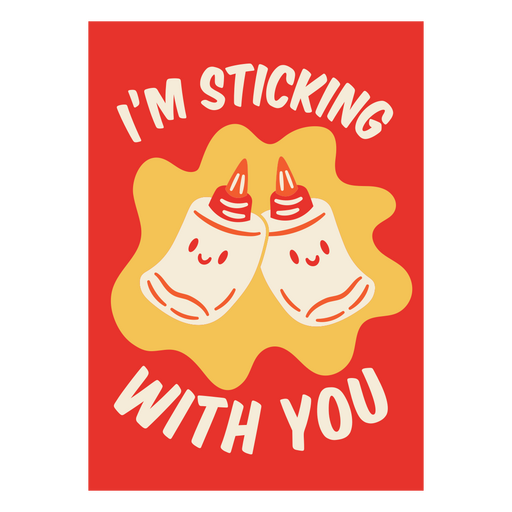 Playful ketchup and mustard quote print PNG Design