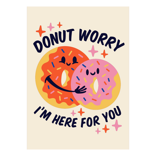 Lindo diseño de cita de apoyo a las donas Diseño PNG