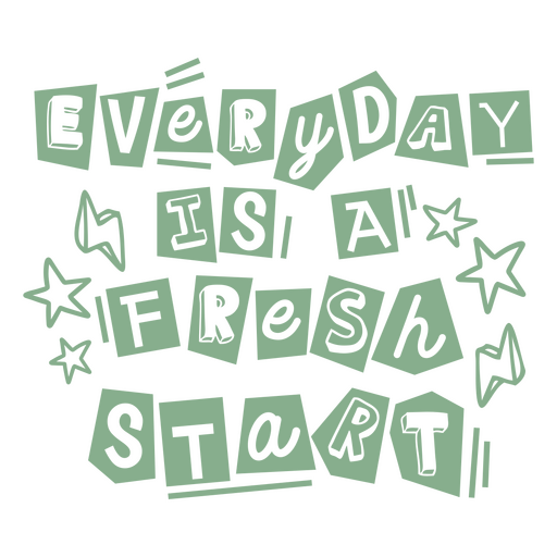 Farbenfrohes T-Shirt-Design mit Motivationsspruch, Sternen und Blitzsymbolen PNG-Design