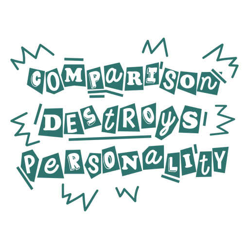 A comparação destrói a personalidade Desenho PNG