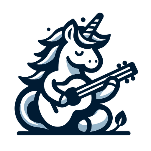 Ilustração de unicórnio fofo tocando violão Desenho PNG