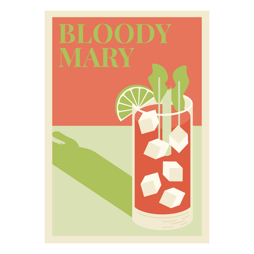 Design de pôster Bloody Mary Desenho PNG