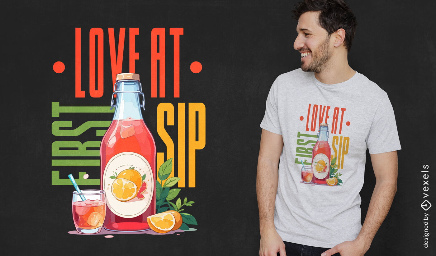 Love at first sip t-shirt design