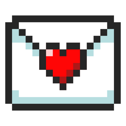 Romantic heart envelope PNG Design