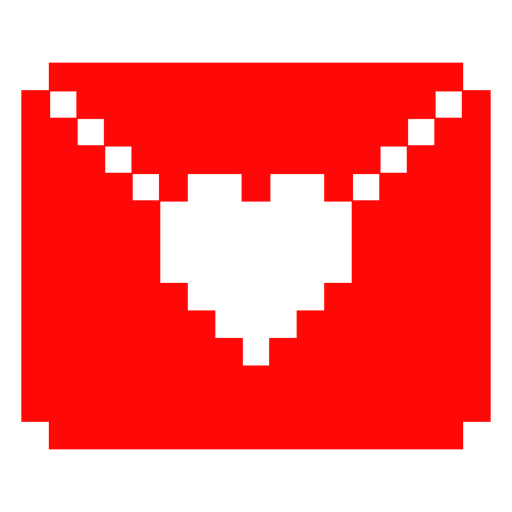 Pixeliges Liebesherz-Umschlagdesign PNG-Design