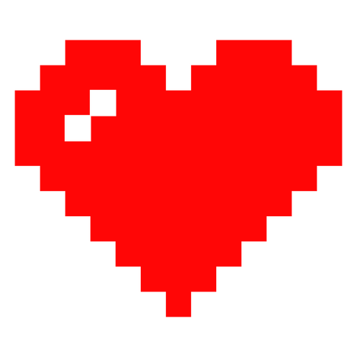 Diseño gráfico de corazón pixelado Diseño PNG