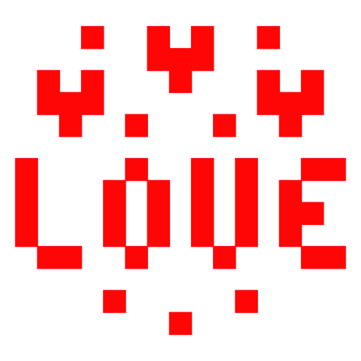Pixelated love design art PNG Design