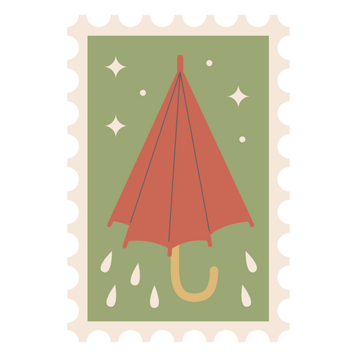 Roter Regenschirm an regnerischen Tagen PNG-Design