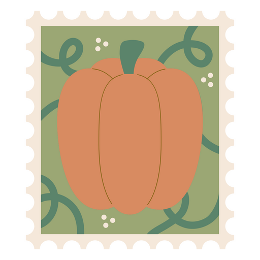 Autumn pumpkin stamp PNG Design