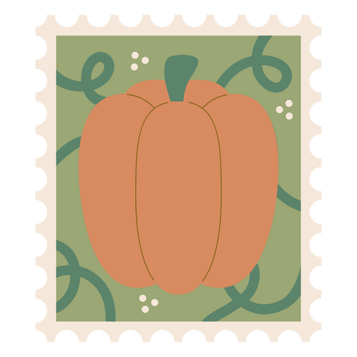 Herbst Kürbis Stempel PNG-Design