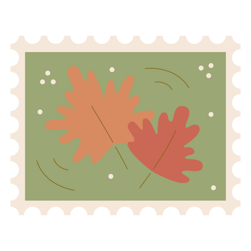 Diseño de sello de hojas de otoño Diseño PNG