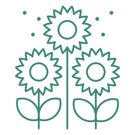 Minimalist sunflower illustration design PNG Design