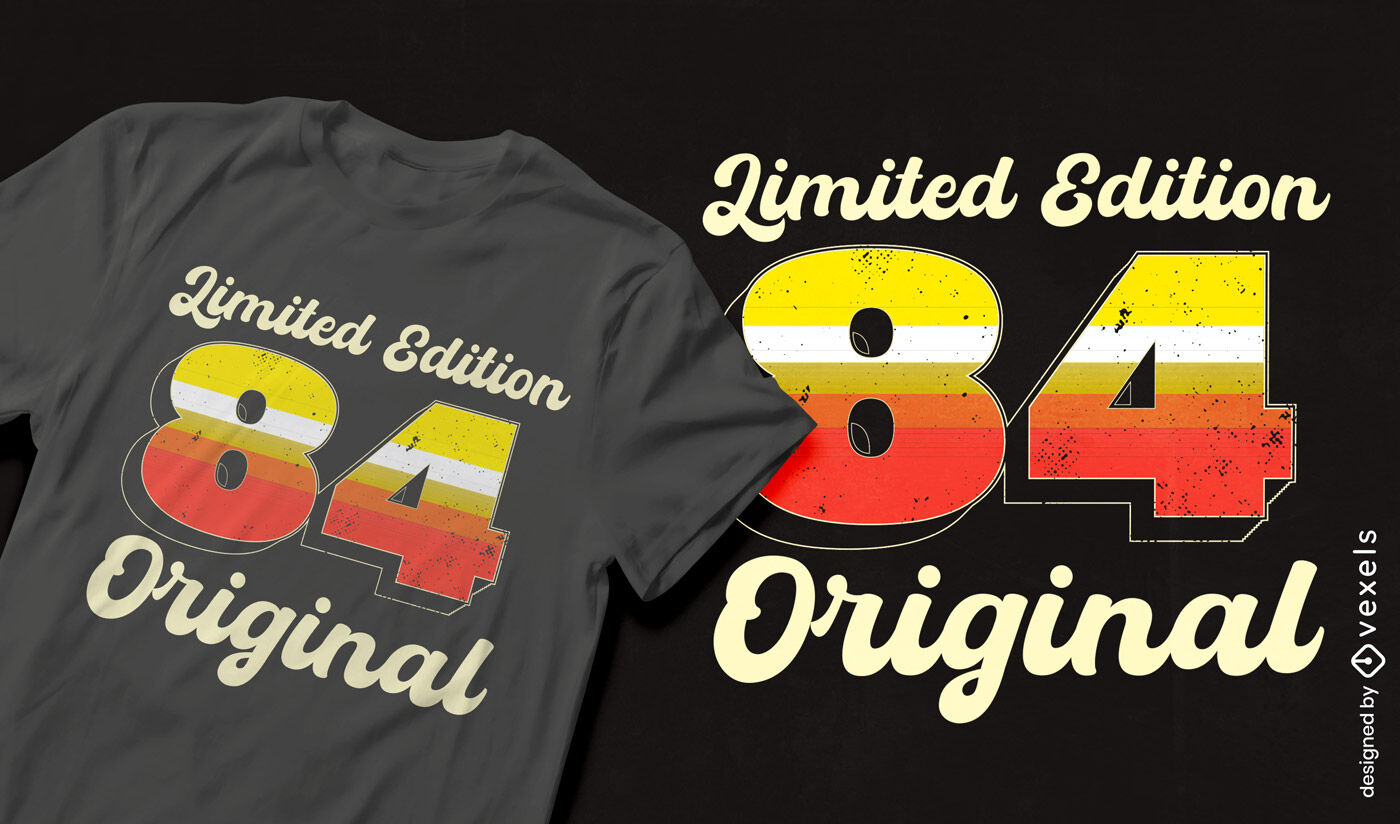 Design de camiseta vintage de edi??o limitada 84