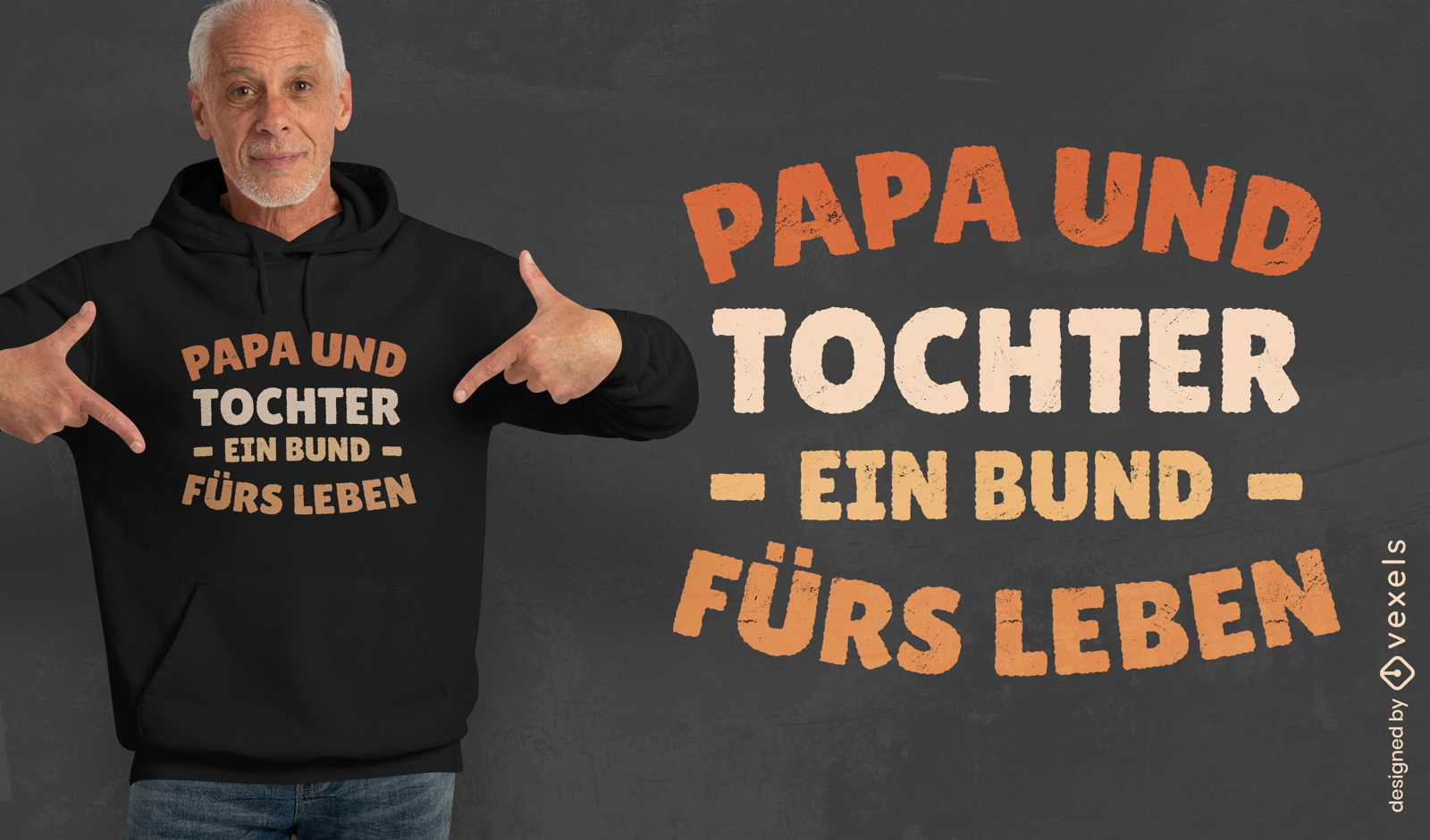 T-Shirt-Design mit Zitat zur Bindung zwischen Vater und Tochter