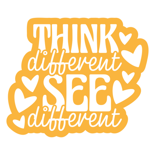 Think different see different flat PNG Design