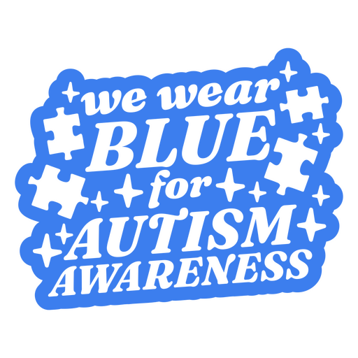 Usamos azul para conscientização do autismo Desenho PNG