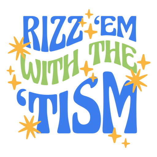 Rizz em com citação de tism Desenho PNG