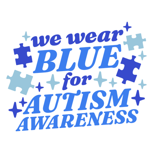 Quebra-cabeça com citação sobre conscientização do autismo Desenho PNG