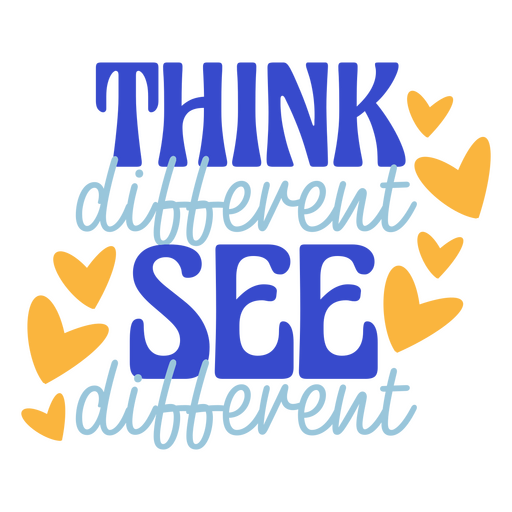 Think different see different design PNG Design