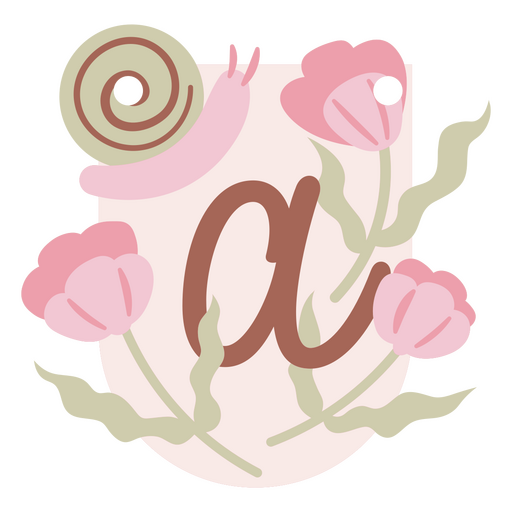 Um design floral rosa e marrom Desenho PNG