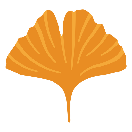 Hoja de naranja plana Diseño PNG