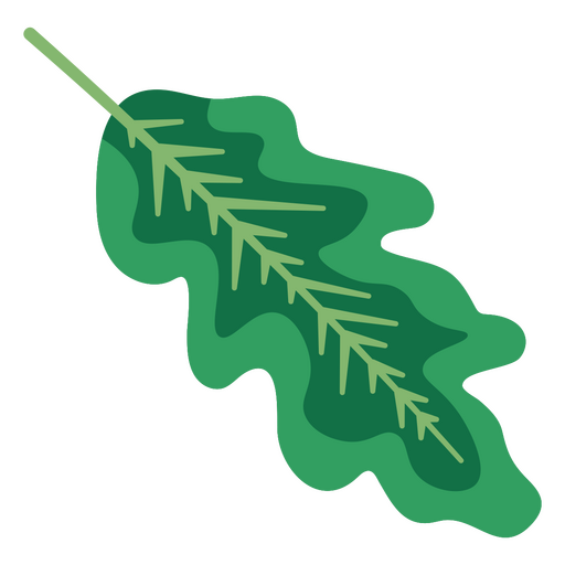 Design de ilustração de folha verde estilizada Desenho PNG