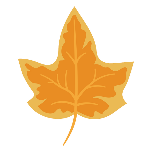 Autumn leaf orange PNG Design