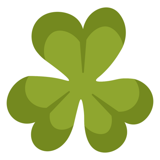 Green three leaf clover design PNG Design