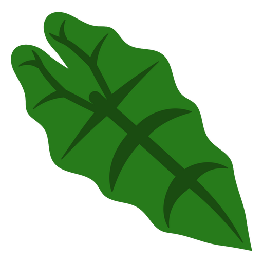 Grüne Blattpflanze flach PNG-Design