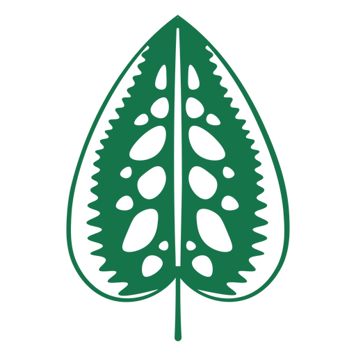 Green leaf cut out graphic design PNG Design