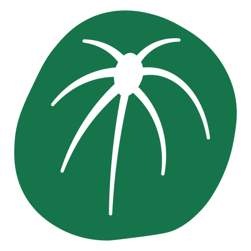 Diseño de silueta de hoja verde estilizada Diseño PNG