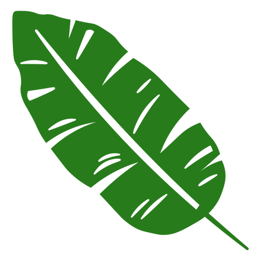 Ilustração de folha tropical verde vibrante Desenho PNG