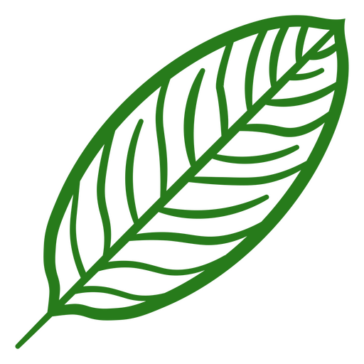 Green leaf stroke design PNG Design