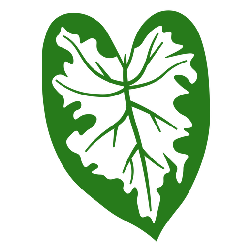 Folha de coração verde Desenho PNG