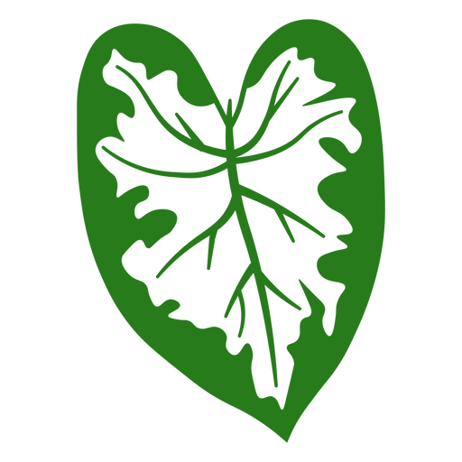 Hoja de corazón verde Diseño PNG